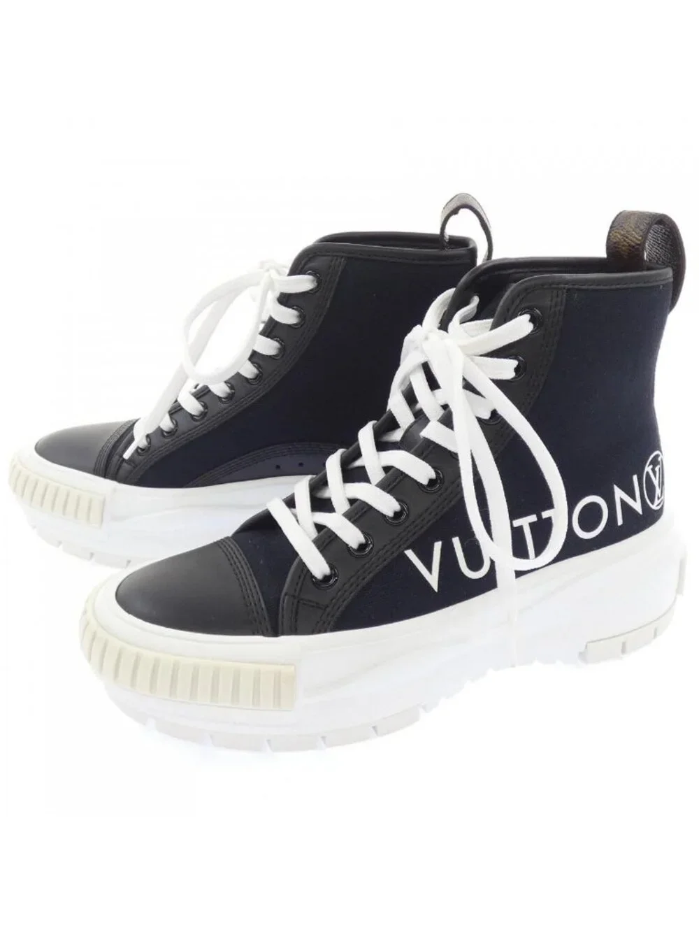 Louis Vuitton LV Circle Canvas Leather LV Squad Line Sneakers